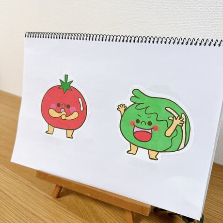 デジタル素材『やさいのうた』保育教材、スケッチブックシアター素材
