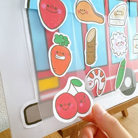 デジタル素材『おべんとうバス』保育教材、スケッチブックシアター素材
