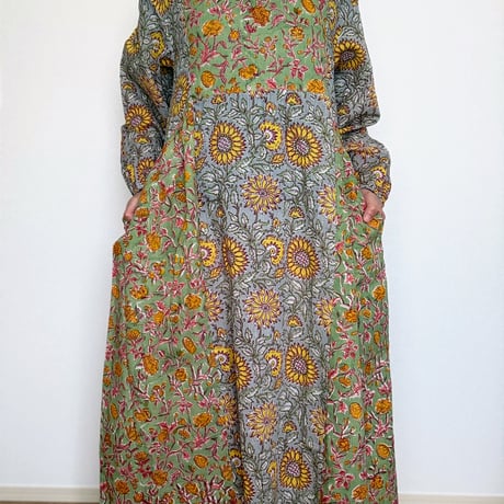 ブロックプリントワンピース | STORES