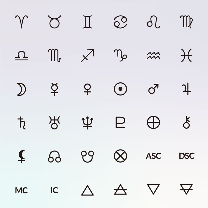 西洋占星術 アイコンセット vol.001 | DUCK WORKS STORE