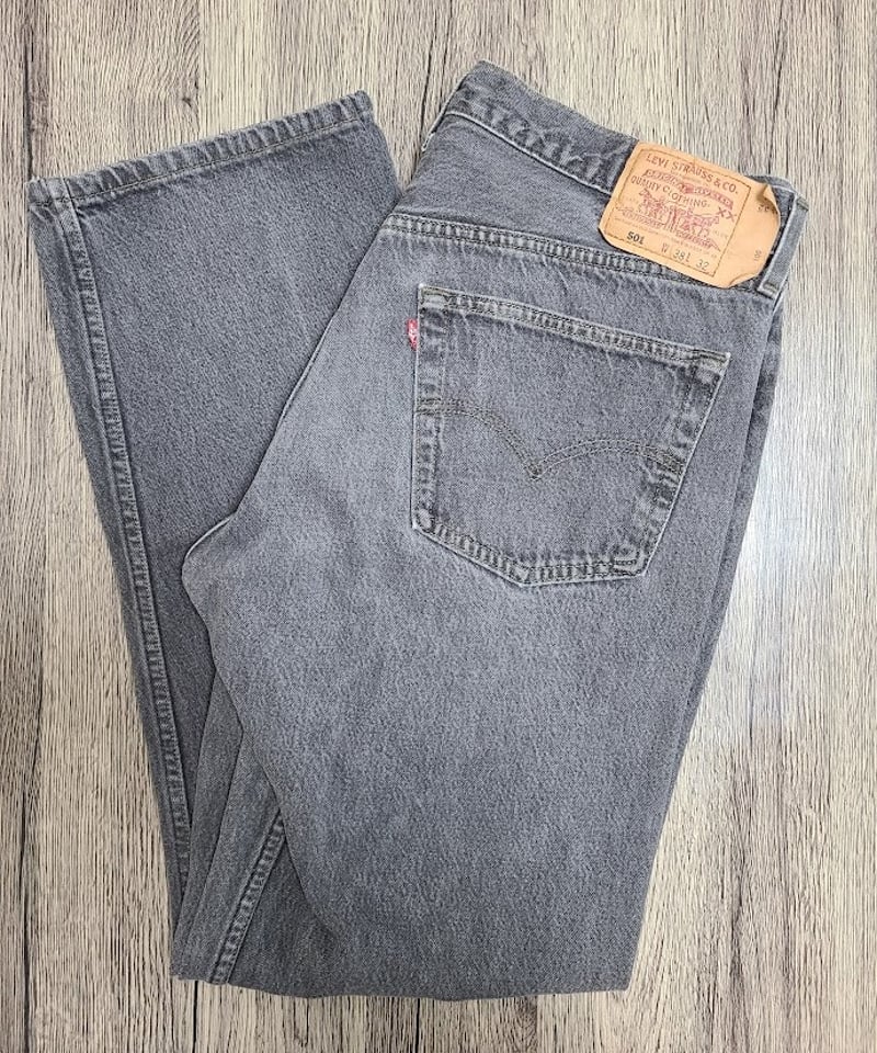 Vintage 90s Levi's 501 Gray Made in USA 実寸W35x3