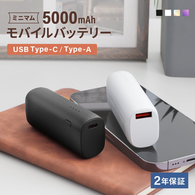 エアモン・エアモンペット用】5000mAh 最大PD20W対応 USB Type-C入出力
