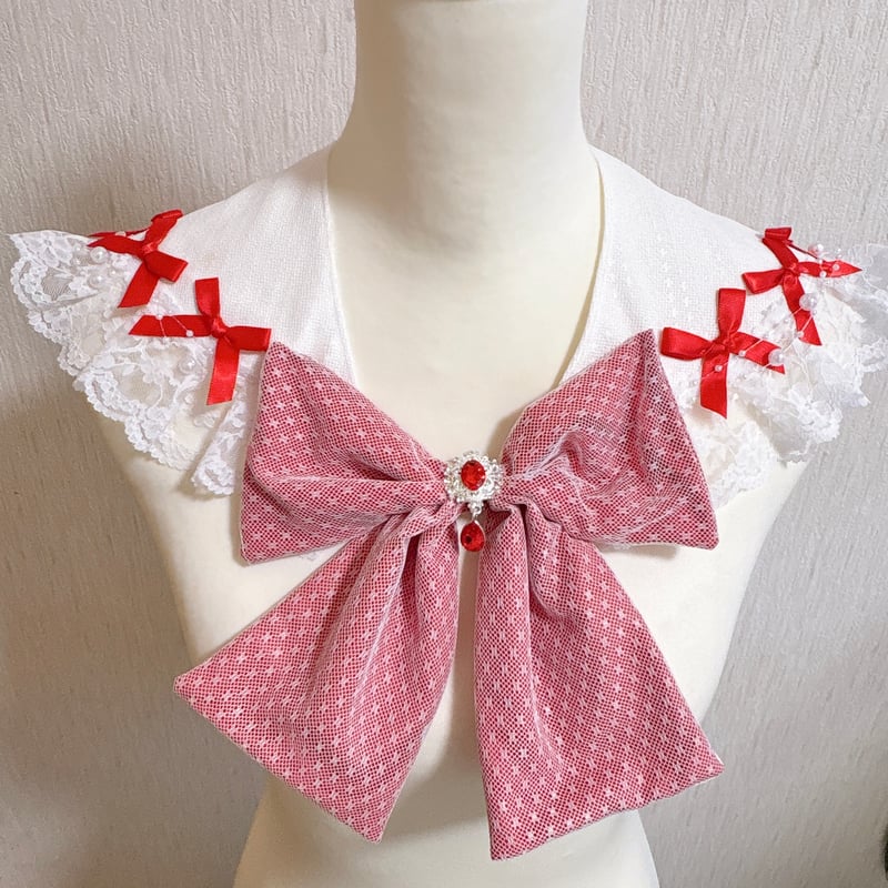 レースつけ襟【ﾚｯﾄﾞ】 | KIMISHIKA online shop