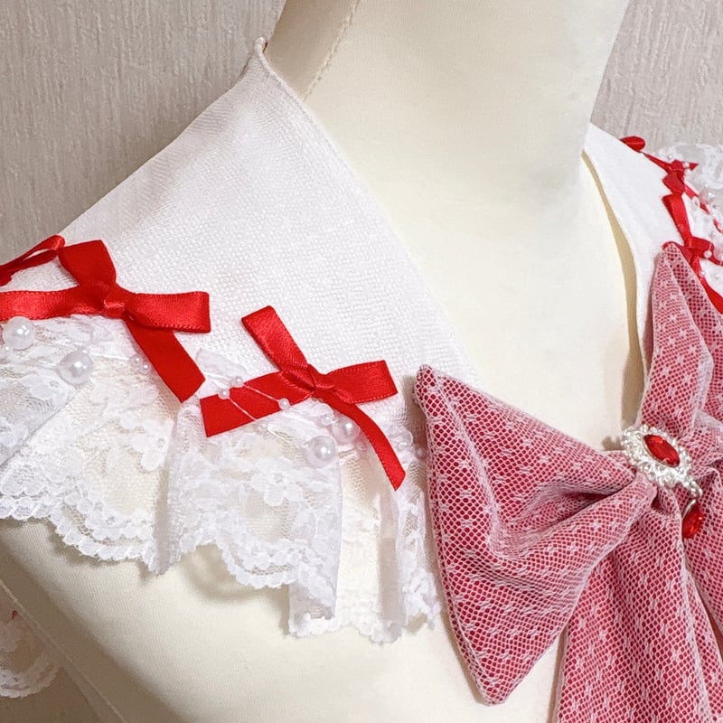 レースつけ襟【ﾚｯﾄﾞ】 | KIMISHIKA online shop