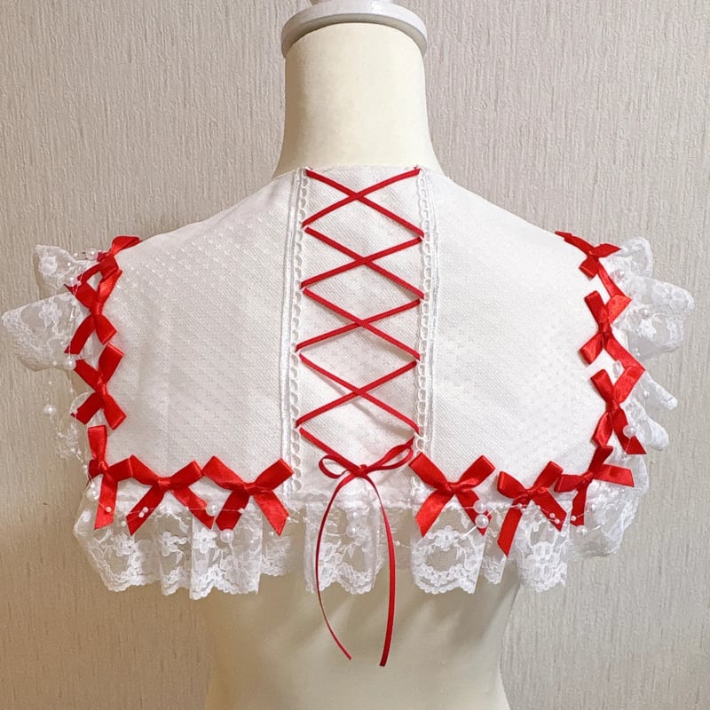 レースつけ襟【ﾚｯﾄﾞ】 | KIMISHIKA online shop