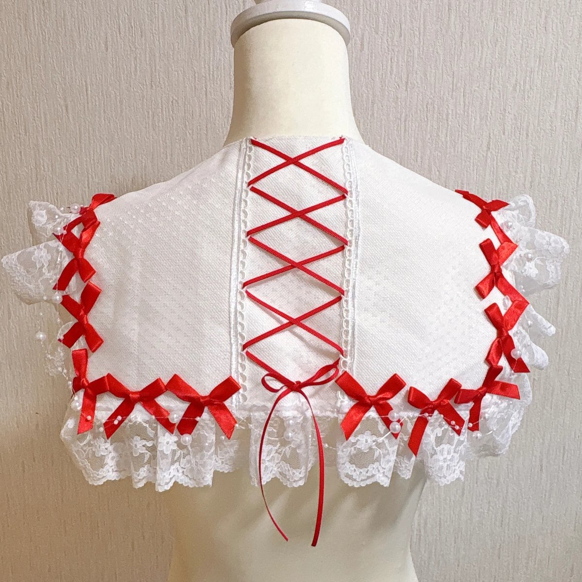 レースつけ襟【ﾚｯﾄﾞ】 | KIMISHIKA online shop