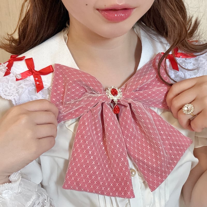 レースつけ襟【ﾚｯﾄﾞ】 | KIMISHIKA online shop