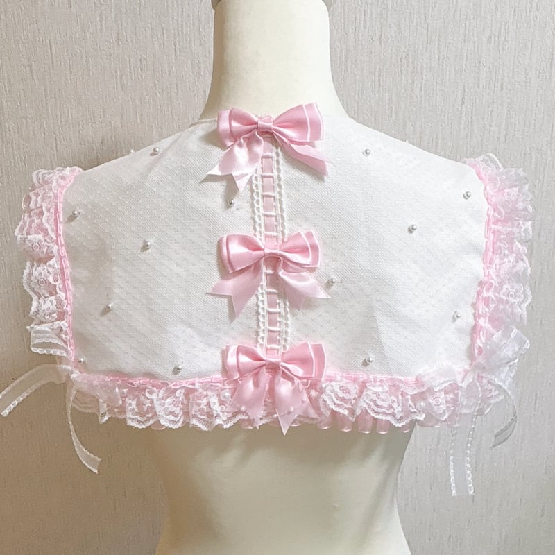 レースつけ襟【ﾋﾟﾝｸ】 | KIMISHIKA online shop