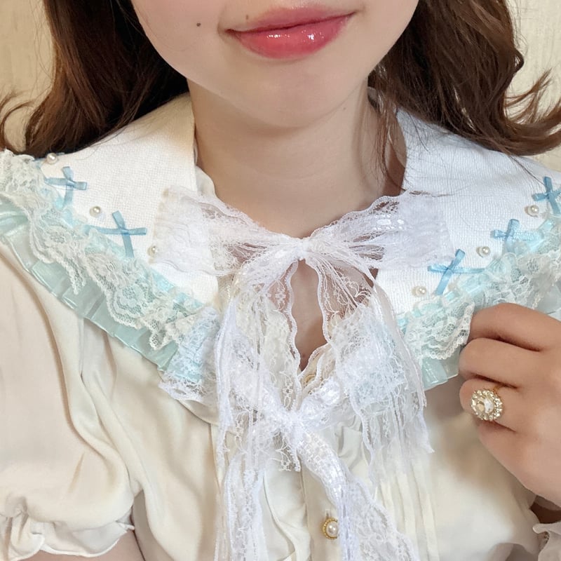 ちのちの様 MILK ライダース レース襟とハンドメイドつけ襟 ちのちの様 MILK ライダース レース襟とハンドメイドつけ襟 ちのちの様