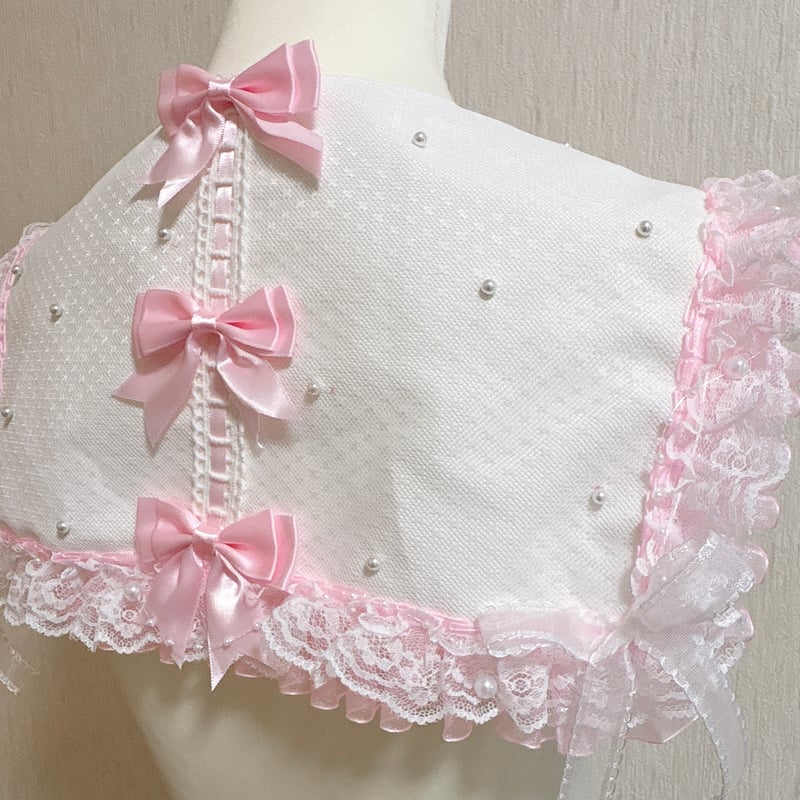 レースつけ襟【ﾋﾟﾝｸ】 | KIMISHIKA online shop