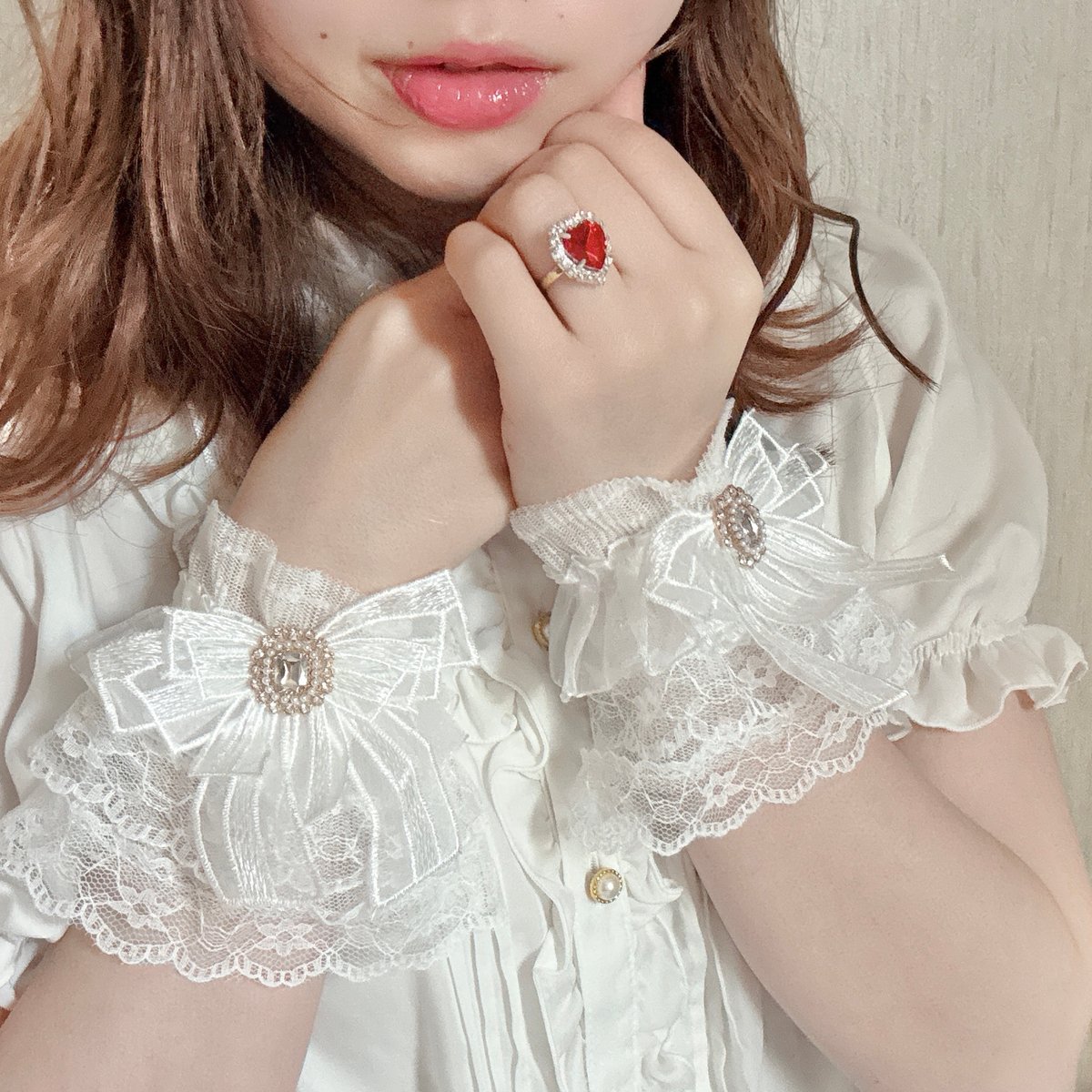 お袖留め【ﾎﾜｲﾄ×ﾋﾞｼﾞｭｰ】 | KIMISHIKA online shop