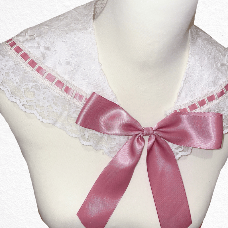 しゃんちゃん×kimishika】つけ襟♡ピンク | KIMISHIKA online shop
