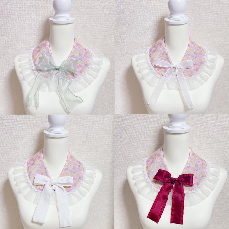 リバーシブル♡つけ襟【ﾋﾟﾝｸ×ﾌﾞﾛｯｸ】 | KIMISHIKA online shop
