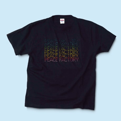 dots.[レインボー]  半袖Tシャツ #ブラック