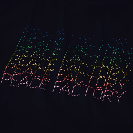 dots.[レインボー]  半袖Tシャツ #ブラック
