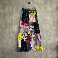 パッチワークロングスカート【カラフル】