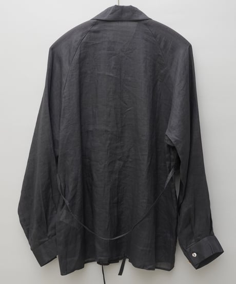 AS YET UNNAMED. - 'the essential line' / Raglansleeve Oversized Shirts (Ramie-Black)