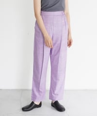 KROMALUDI / Hand Woven Cotton Tapered Pant (Purple)