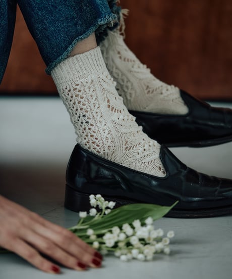 Laceflowersocks / lily of the valley (6 COLORS)