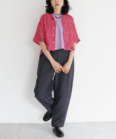 KROMALUDI / Hand Woven Sleeveless Top (Purple)
