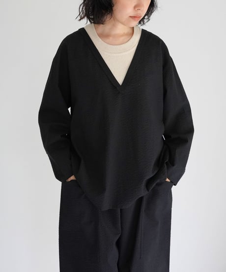 METHO / V neck easy shirt (3 COLORS)