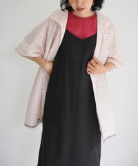 METHO / opencollor flat shirt (RED CHECK)