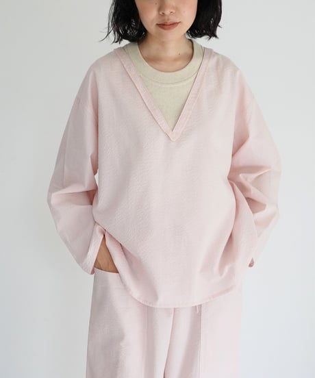 METHO / V neck easy shirt (3 COLORS)