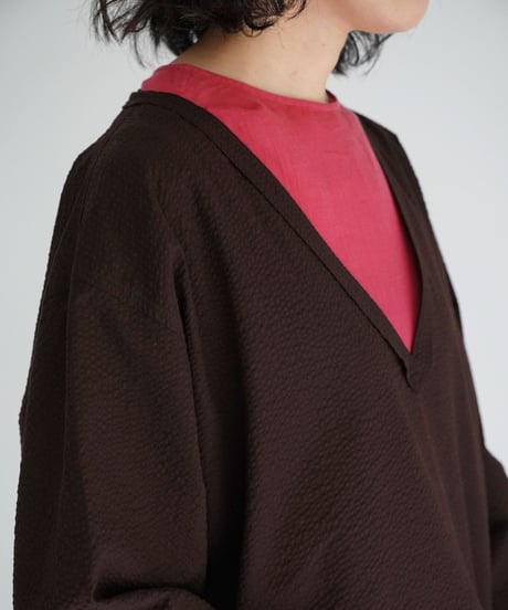 METHO / V neck easy shirt (3 COLORS)