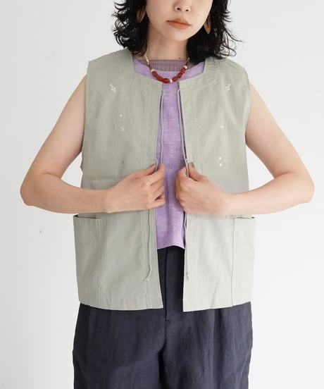 KROMALUDI / Hand Woven Sleeveless Top (Purple)