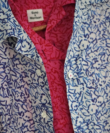 Suno & Morrison / Bomboo Silk Printed Bowler Shirts (2 COLORS)