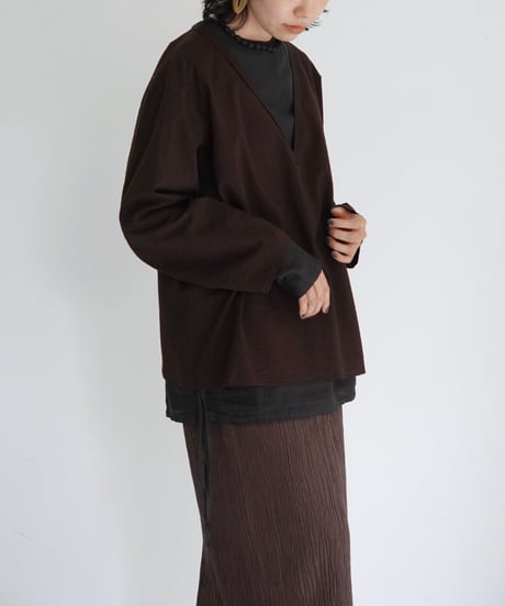 METHO / V neck easy shirt (3 COLORS)