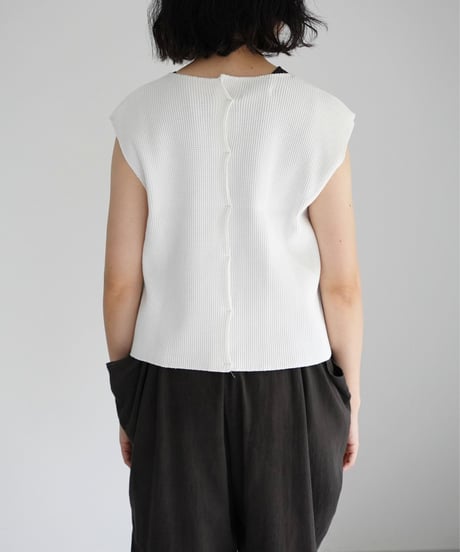 METHO / waffle through fit vest (2 COLORS)