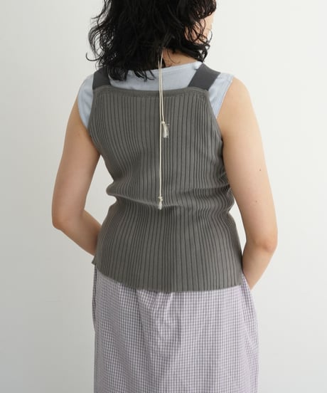 JöICEADDED / Subtle Accent Camisole Knit (2 COLORS)