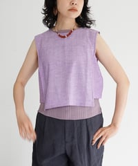 KROMALUDI / Hand Woven Sleeveless Top (Purple)