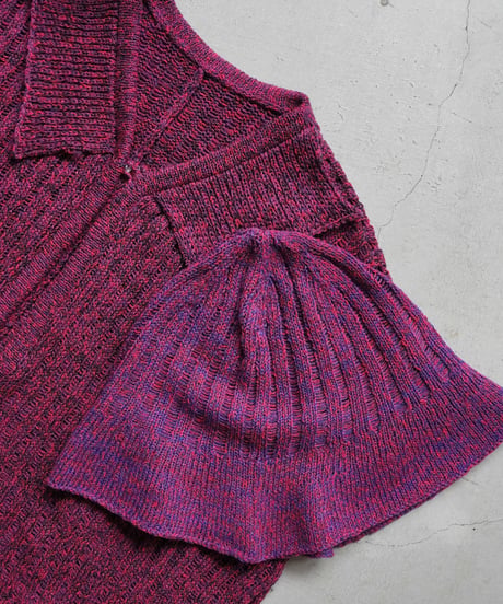 METHO / harinuki knit vest - short length (2 COLORS)