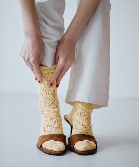 Laceflowersocks / lily of the valley (6 COLORS)