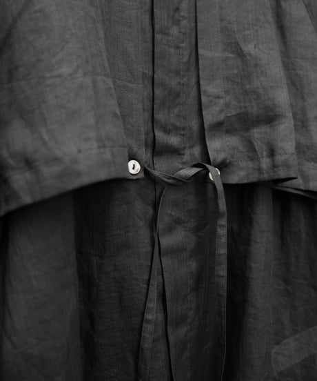 AS YET UNNAMED. - 'the essential line' / Raglansleeve Oversized Shirts (Ramie-Black)