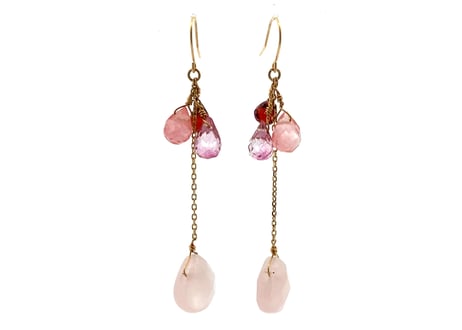 Yoseピアス13 / ピンク・クレオール