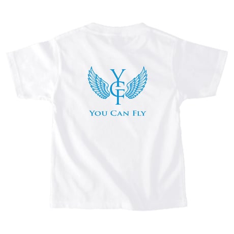 YCF TOKYO / YOU CAN FLY KIDS TEE（WHITE ×  BLUE）