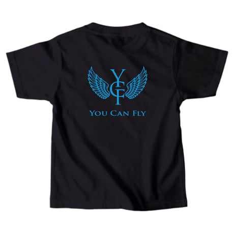 YCF TOKYO / YAREBA DEKIRU KIDS TEE（BLACK × BLUE）