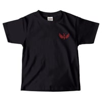 YCF TOKYO / YAREBA DEKIRU KIDS TEE（BLACK × RED）