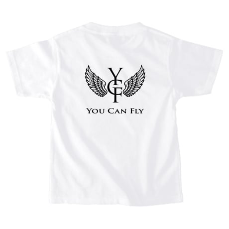 YCF TOKYO / YOU CAN FLY KIDS TEE（WHITE ×  BLACK）