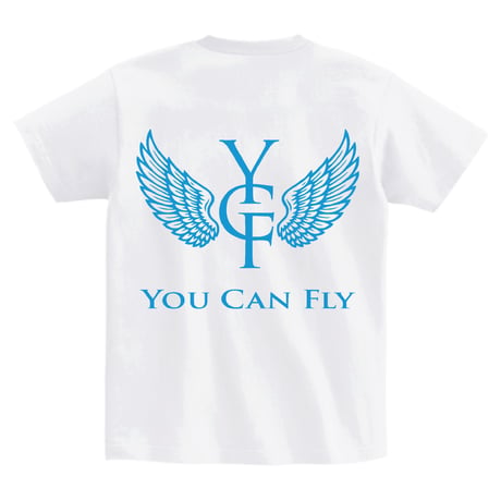 YCF TOKYO / YOU CAN FLY TEE（WHITE ×  BLUE）