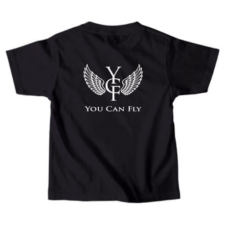 YCF TOKYO / YOU CAN FLY KIDS TEE（BLACK × WHITE）