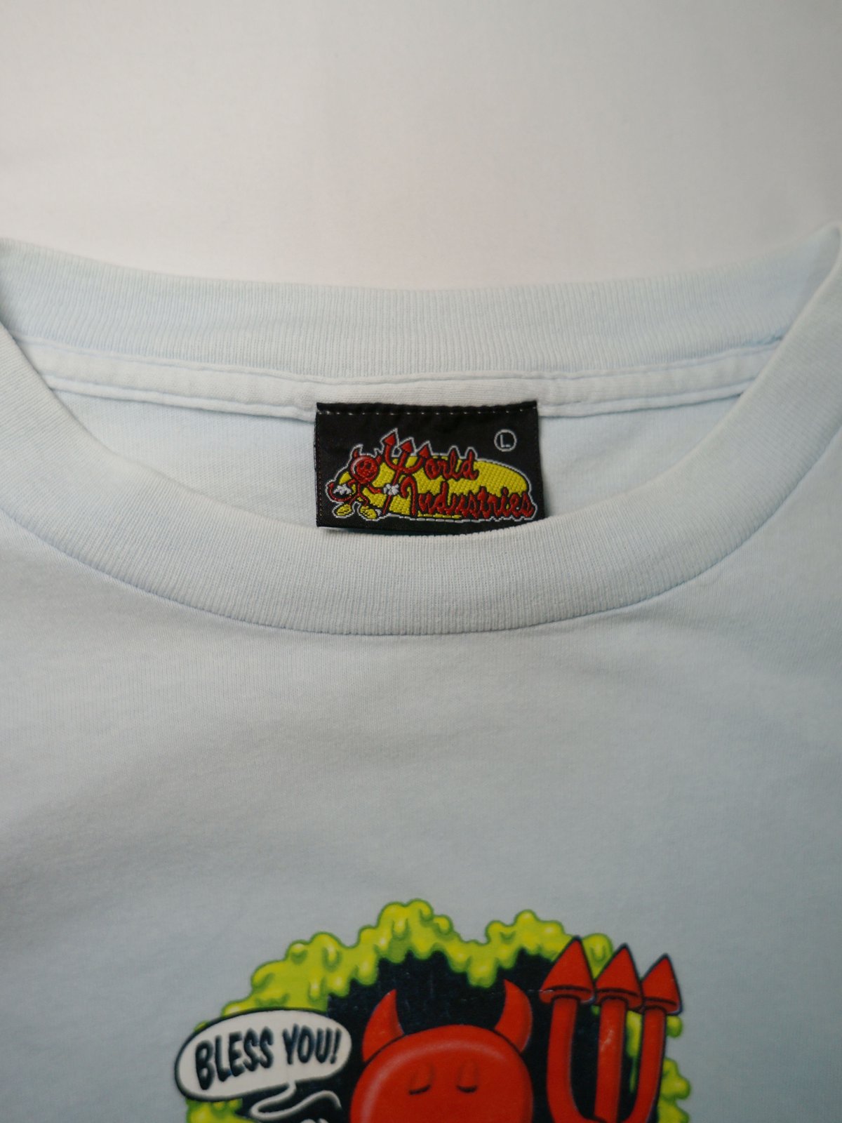 90 World Industries Bless you Tee L | 東京スケートボード博物館