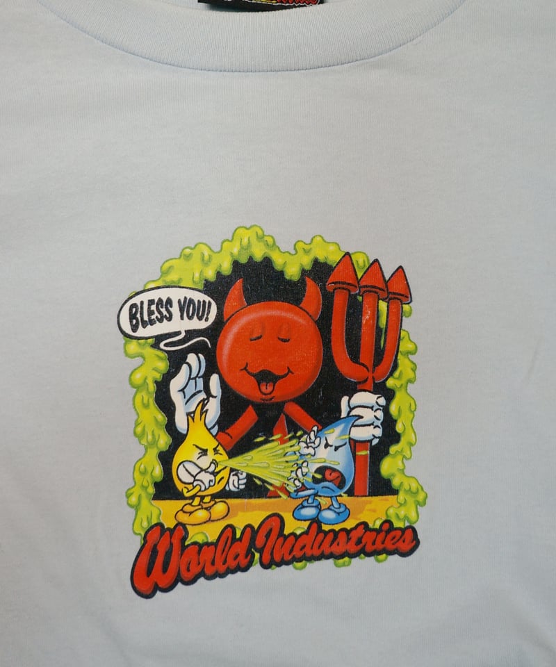 90 World Industries Bless you Tee L | 東京スケートボード博物館