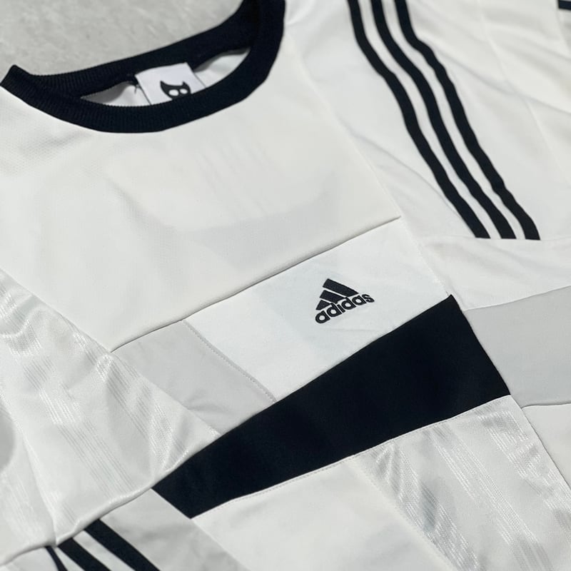 クレイジーパッチワークの再構築オーバーサイズTシャツ -white01
