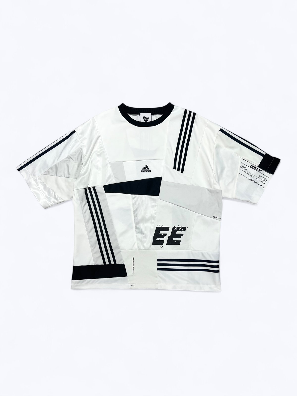 IKUMI パッチワーク ビッグサイズ長袖カットソー ブラック・ホワイト IKUMI パッチワーク ビッグサイズ長袖カットソー ブラック