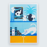 umao A3 リソグラフポスター " shelf " ステッカー付き