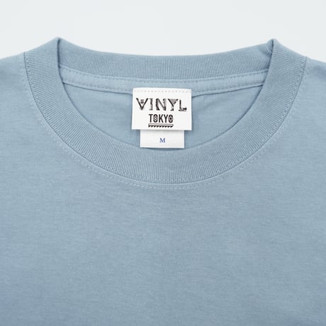 umao ねこちゃん バック刺繍 Tシャツ / アシッドブルー